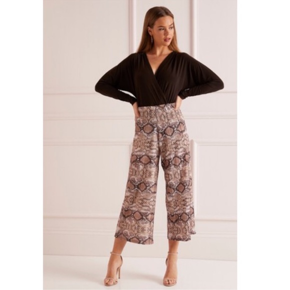 Lipsy Brown Wrap Bodysuit - Picture 5 of 14